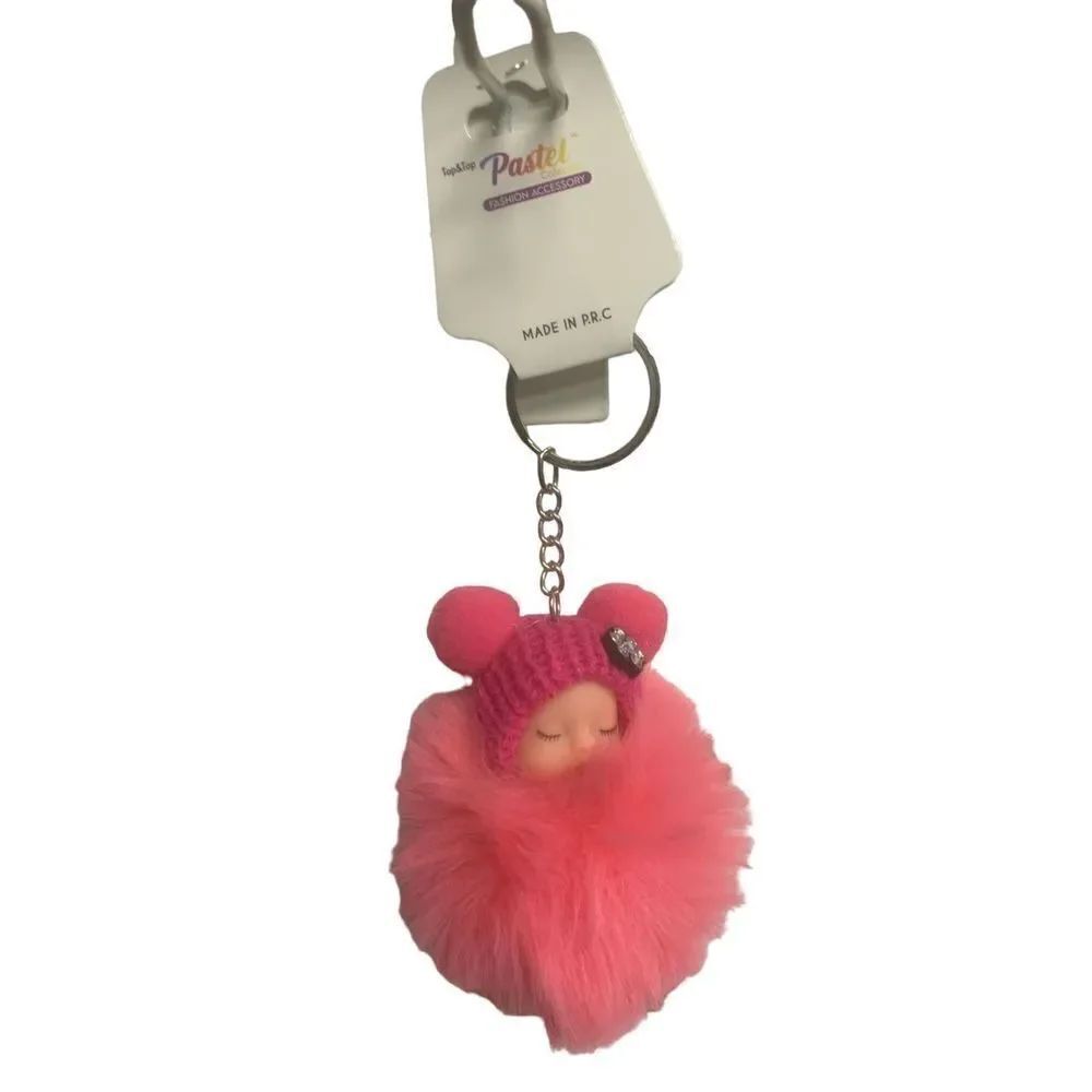 Bling Baby Pom Pom Keychain